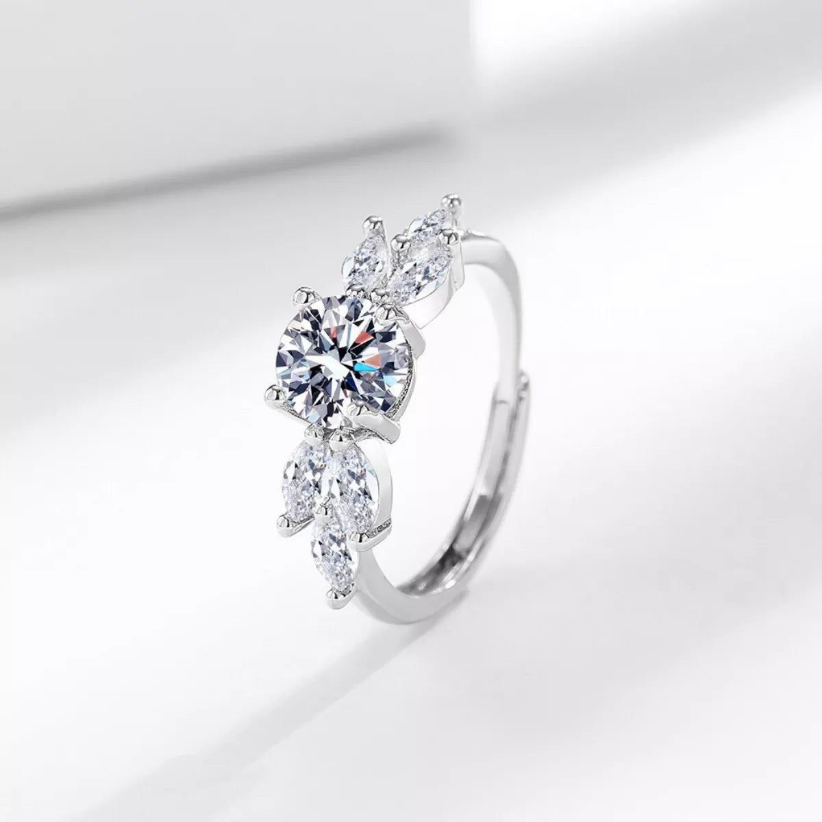 1 Carat 925 Sterling Silver Moissanite Ring