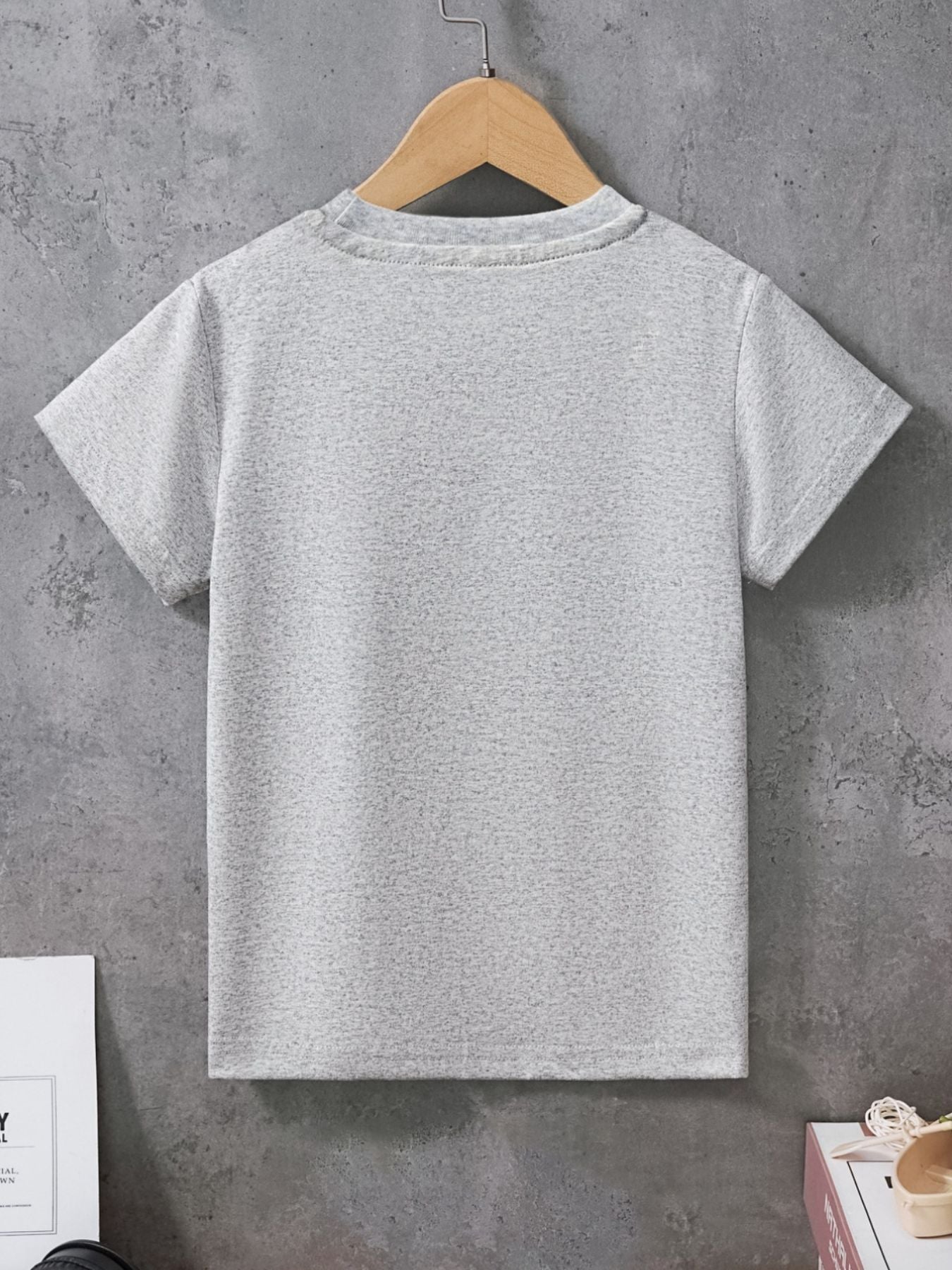 Children's Construction Vehicle Crew Neck Short Sleeve T-Shirt