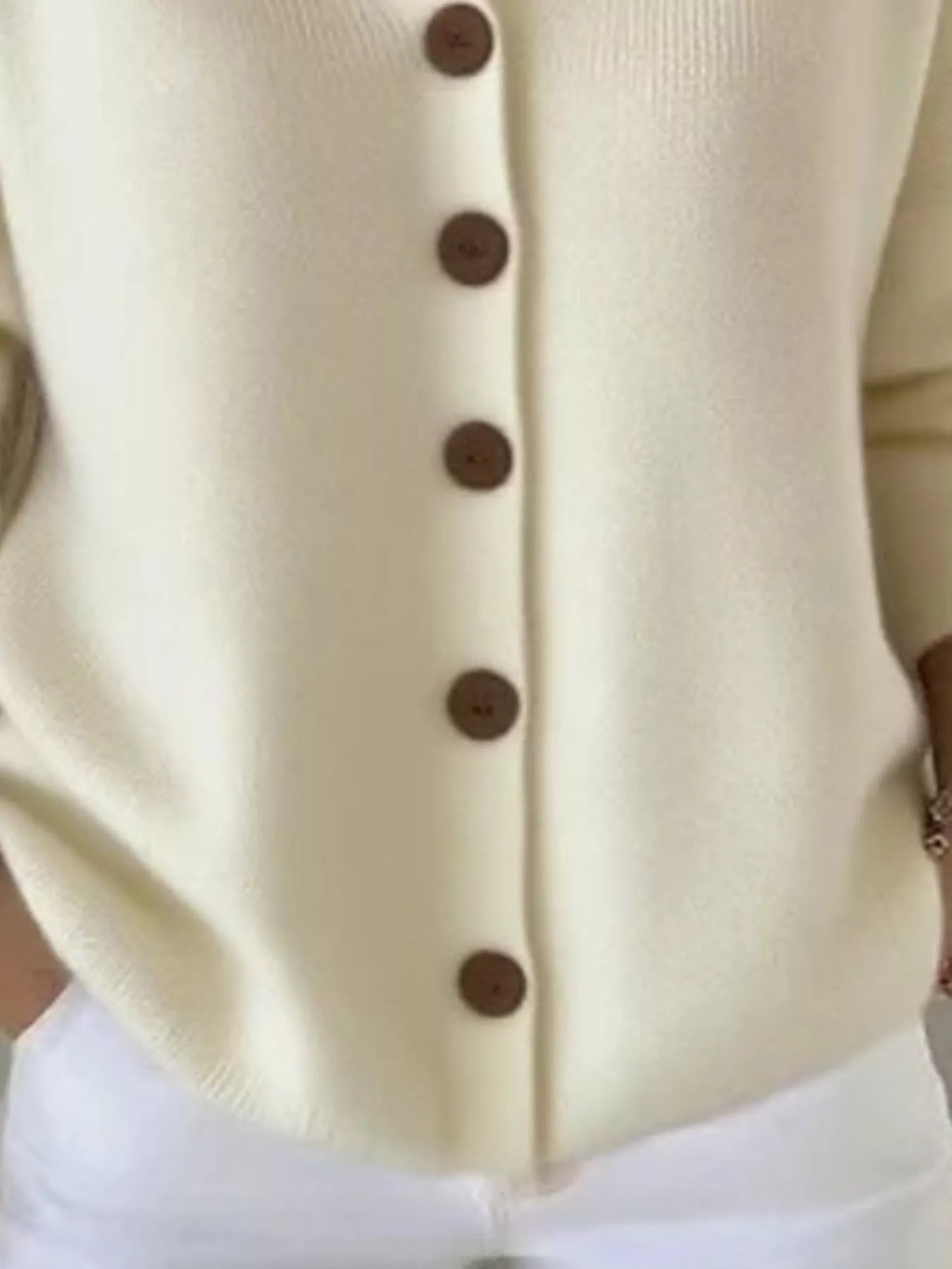 Full Size Button Up Long Sleeve Cardigan Plus Size
