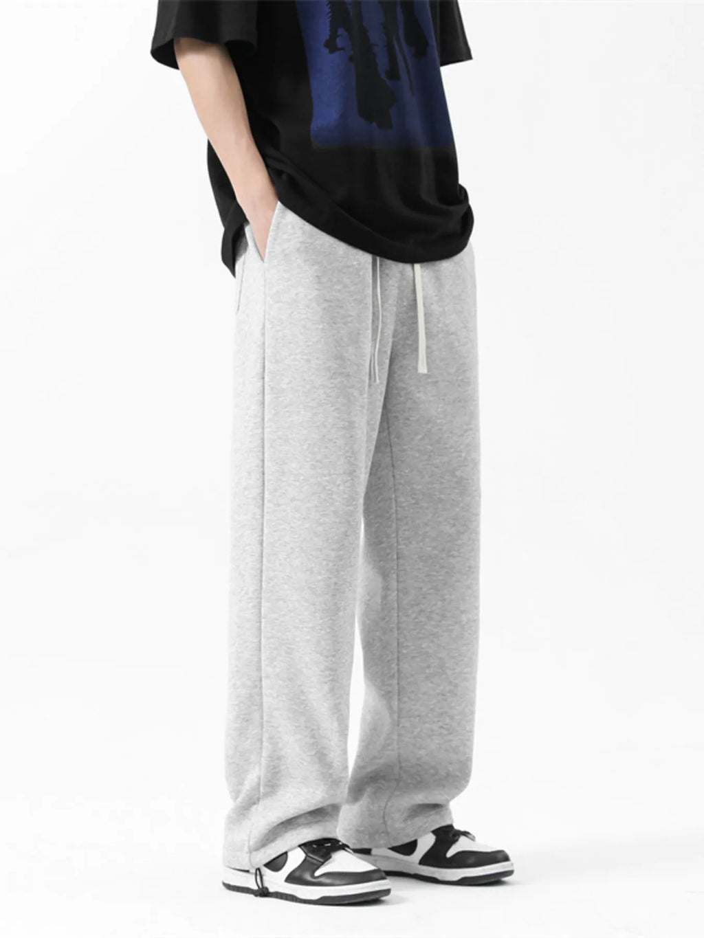 Men's Full Size Loose Fit Casual Drawstring Pants Plus Size