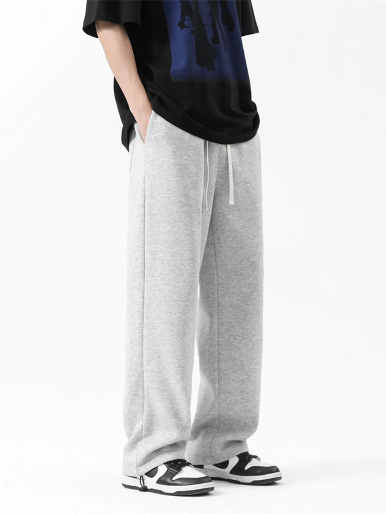 Men's Full Size Loose Fit Casual Drawstring Pants Plus Size