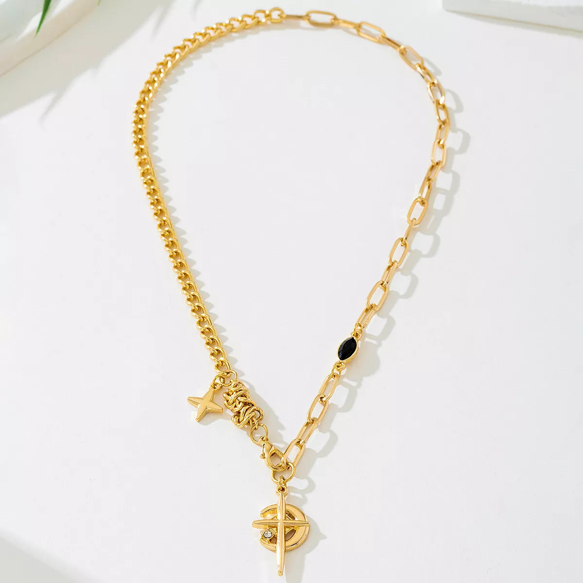 18K Gold-Plated Cross Pendant Necklace