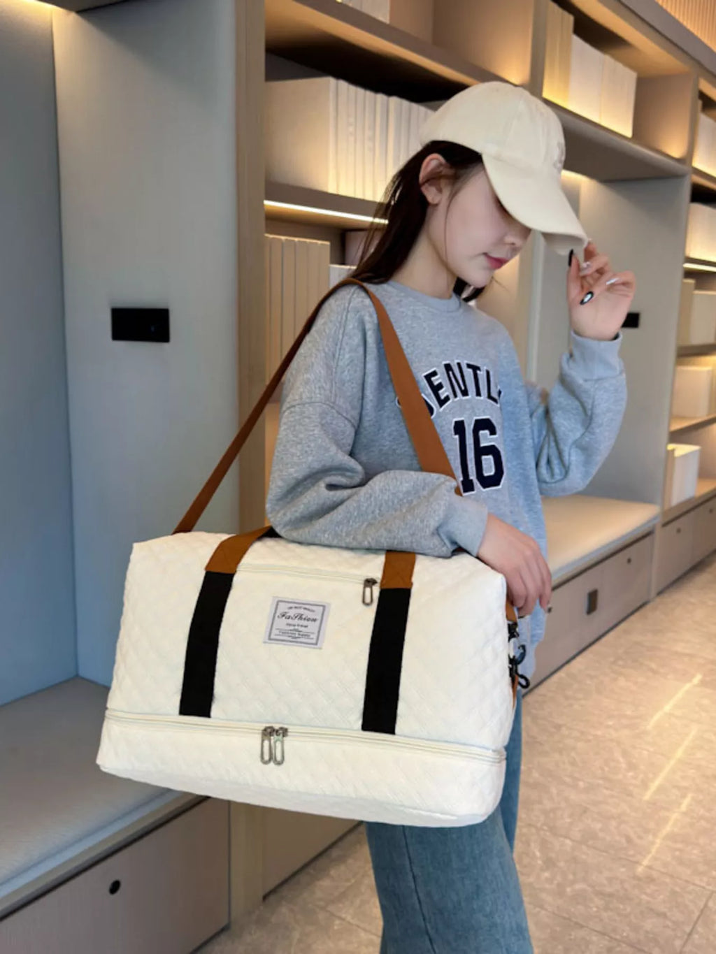 Quilted Travel Duffel Bag