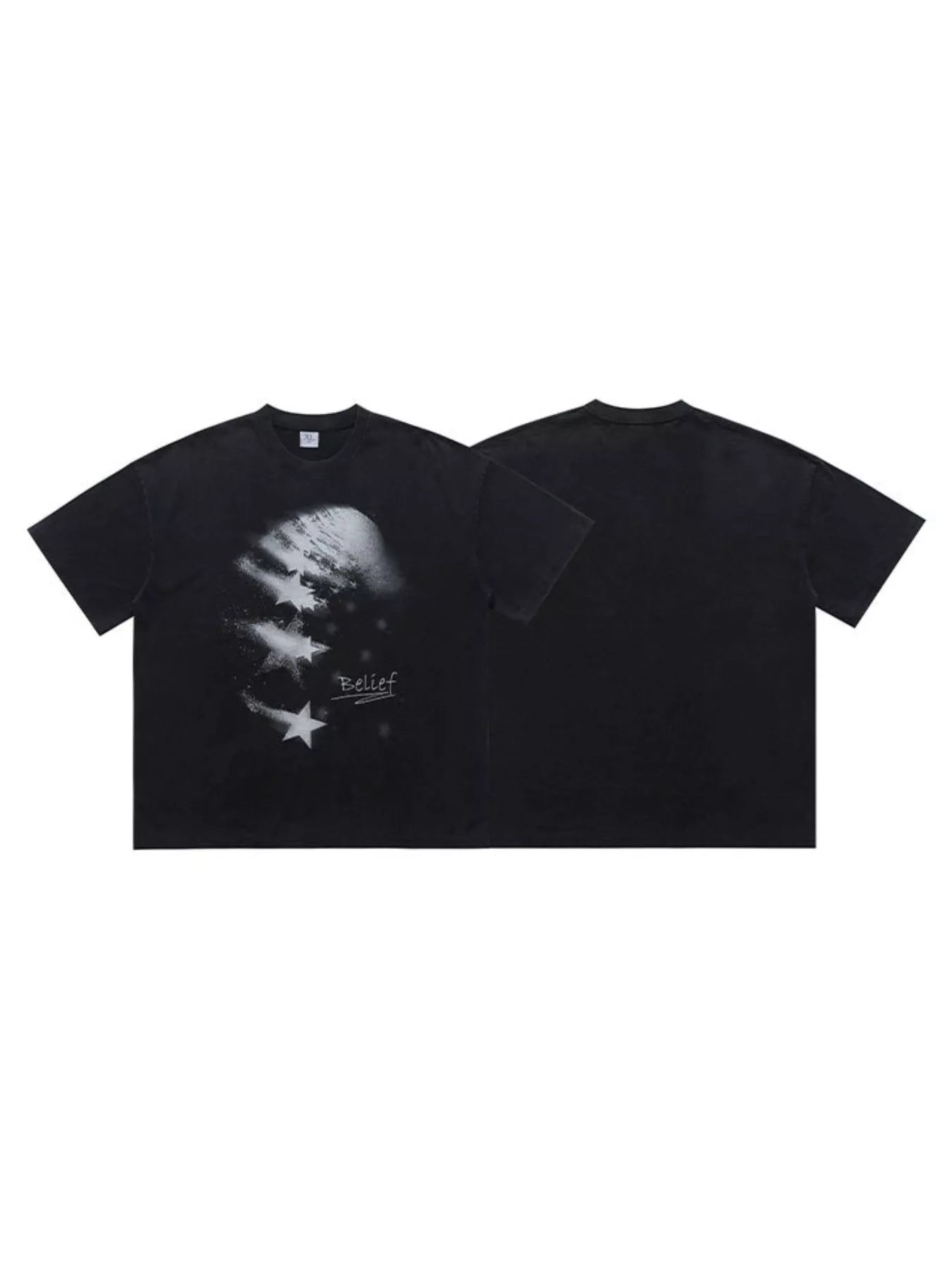 Men's Star Round Neck T-Shirt