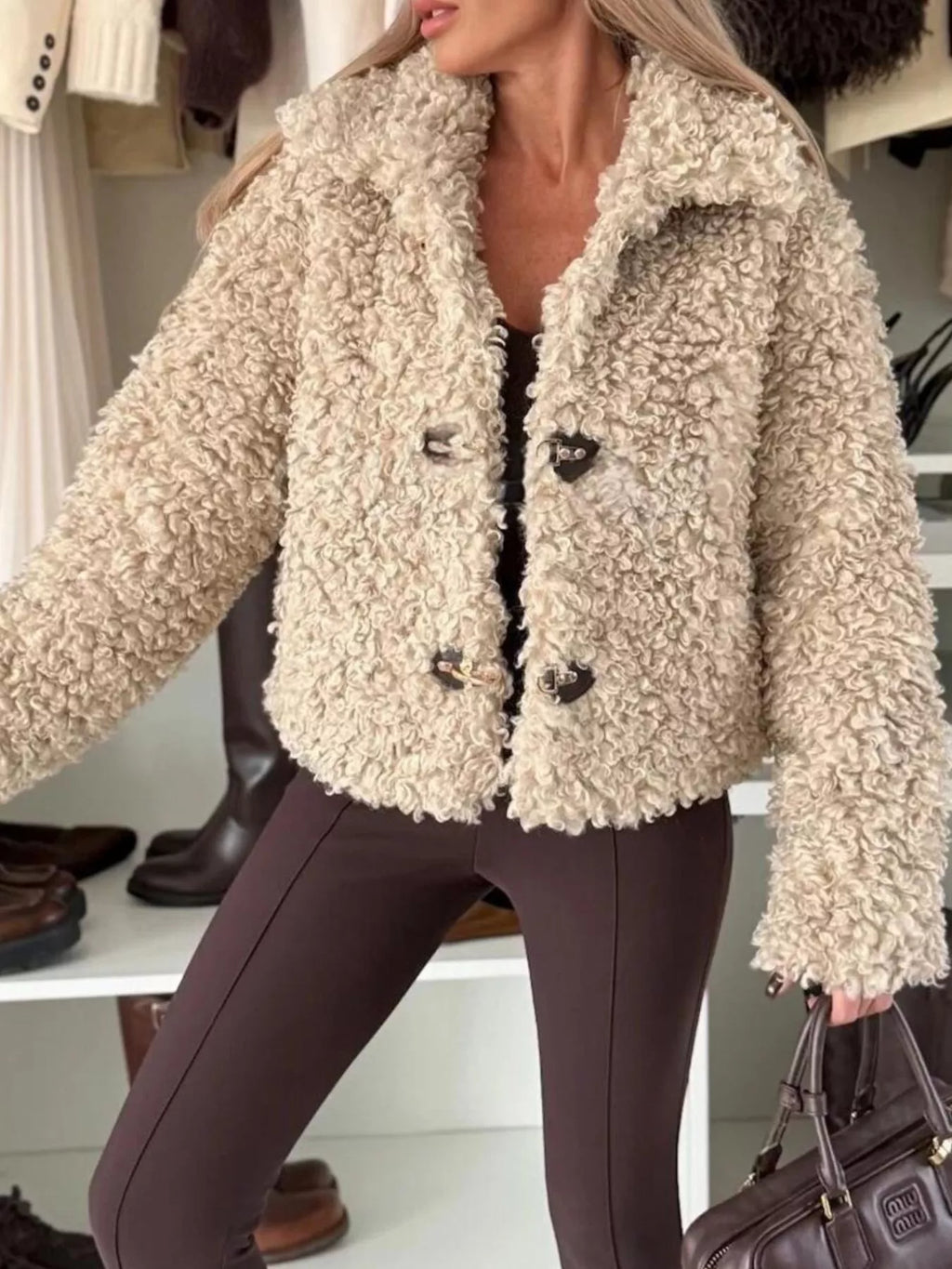 Sherpa Button-Down Outerwear