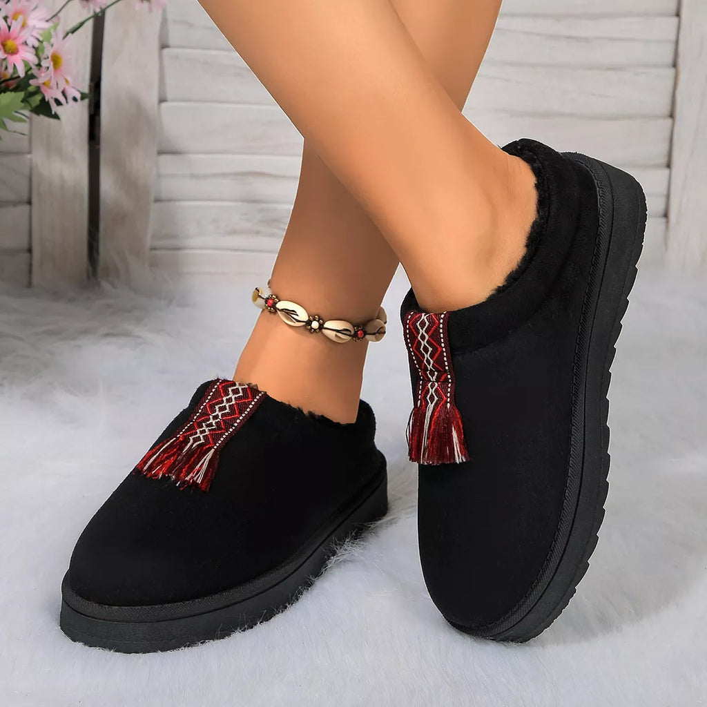 Round Toe Platform Slippers