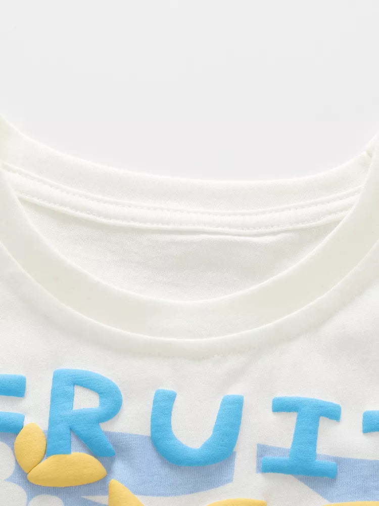 Children's Fruit Market Graphic Tee and Gingham Shorts Set