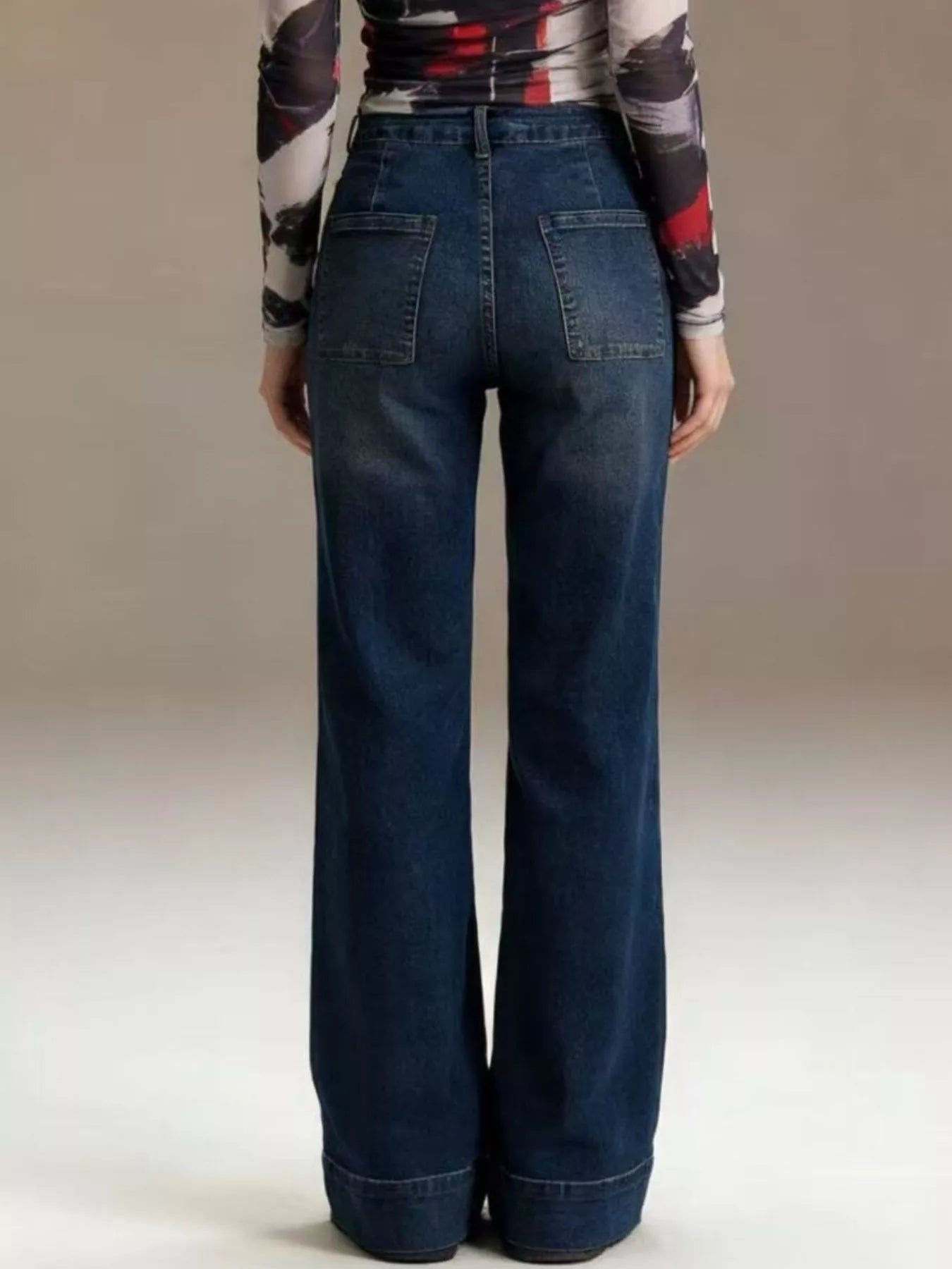 High-Waisted Flare Leg Jeans