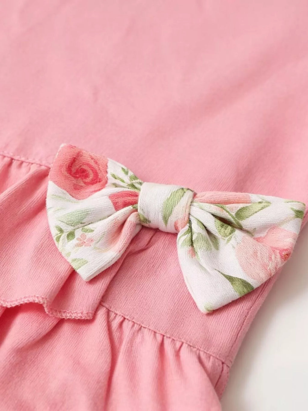 Children's Ruffle Top & Floral Print Pants Set
