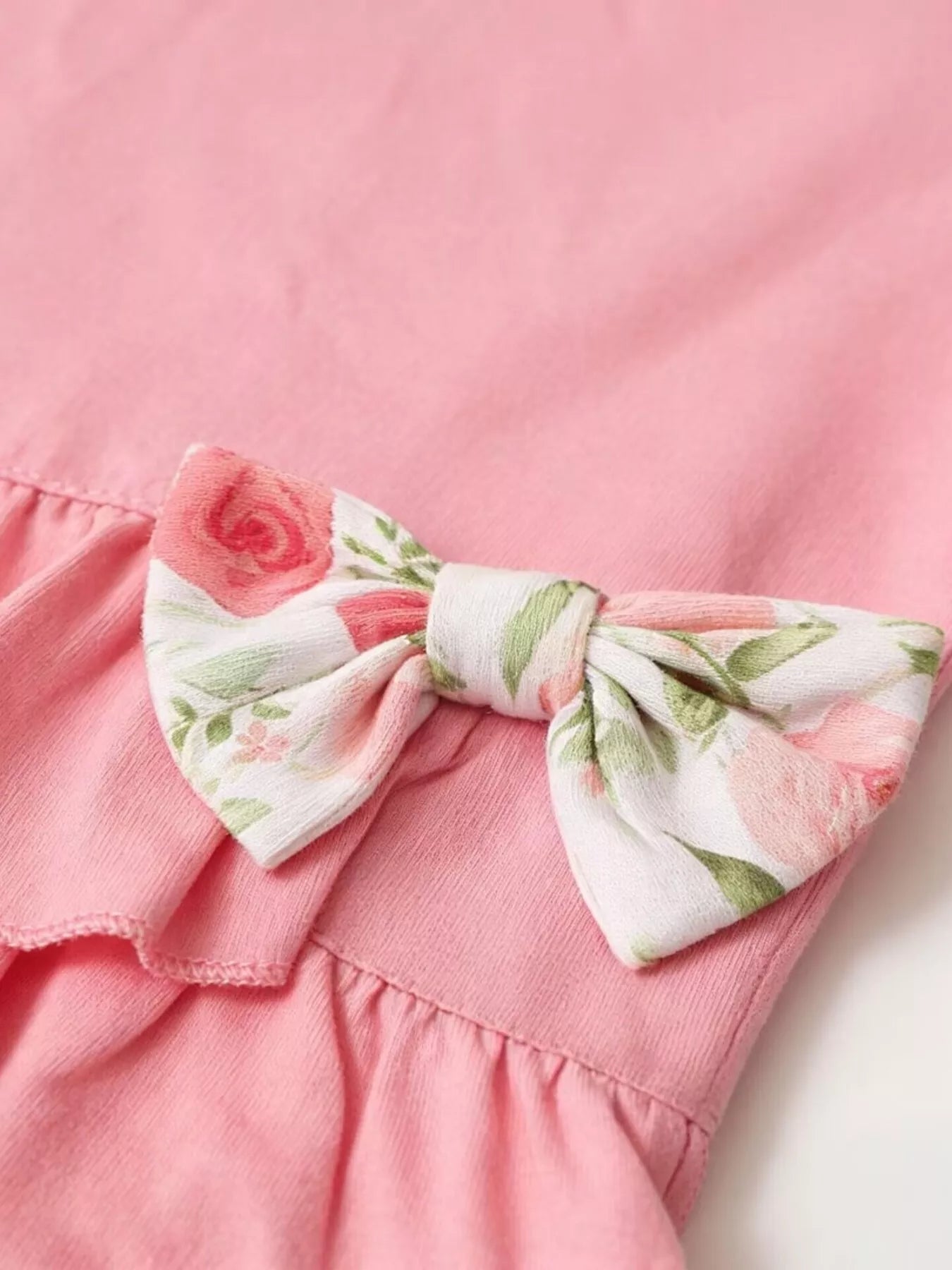 Children's Ruffle Top & Floral Print Pants Set