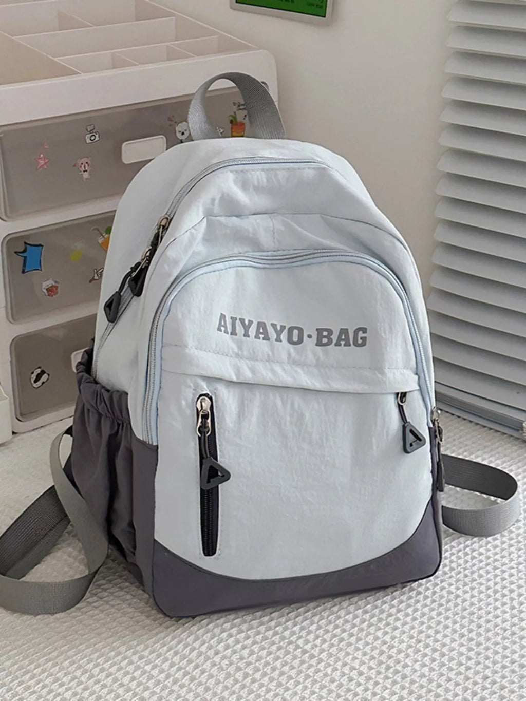 Color Block Lightweight Casual Backpack Bag