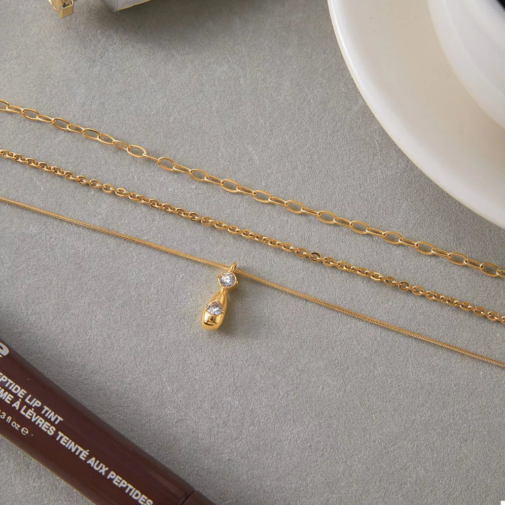Three Layered Pendant Necklace