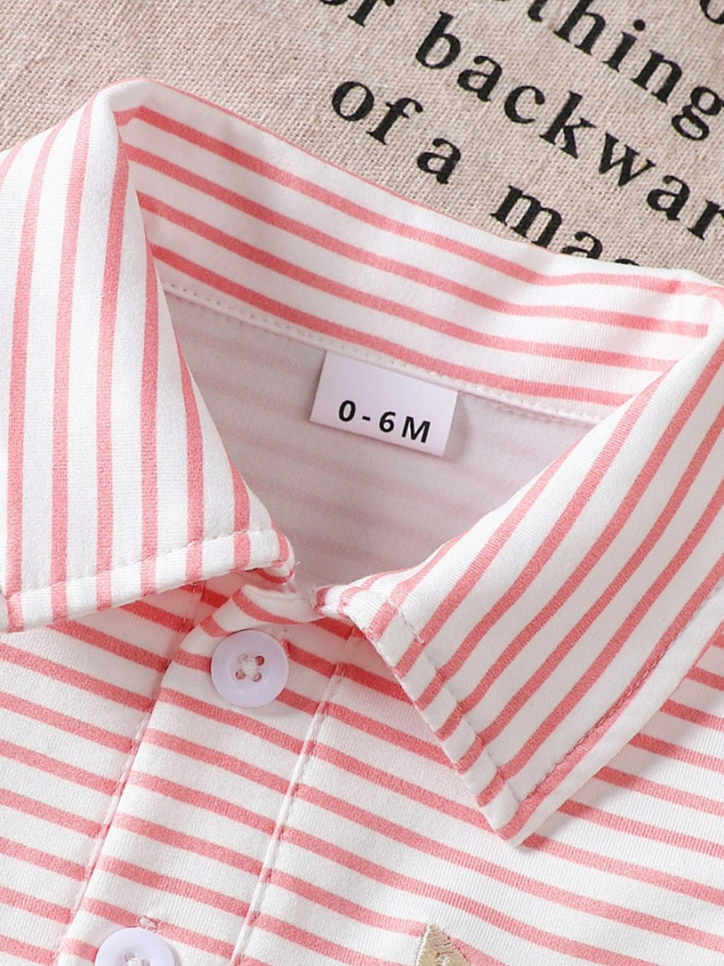 Children's Striped Embroidered Duck Polo
