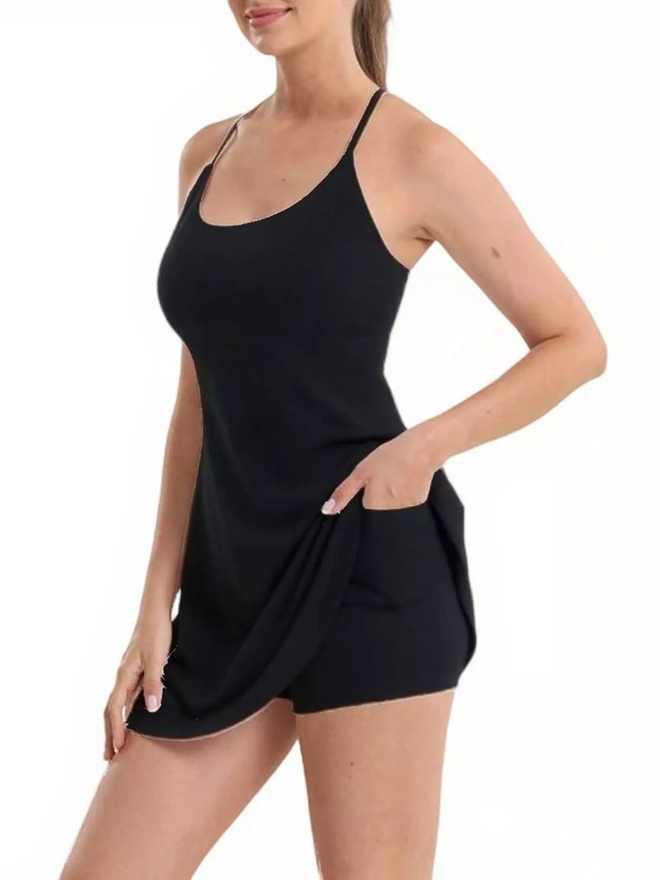Scoop Neck Cami and Shorts Active Set