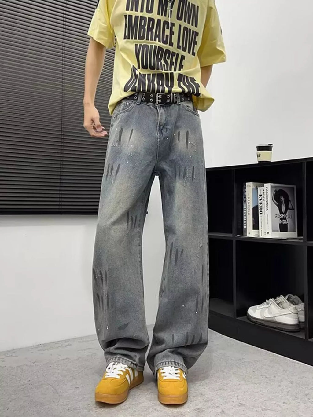 Men's Full Size Wide-Leg Jeans Plus Size