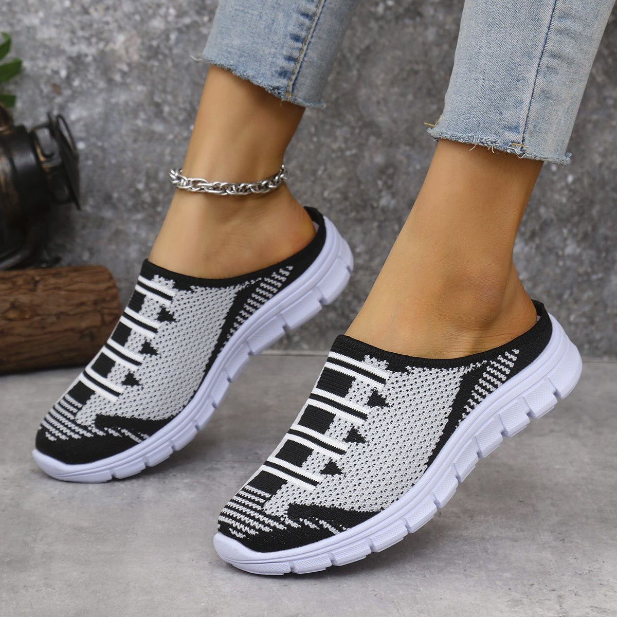 Breathable Knit Slip-Ons