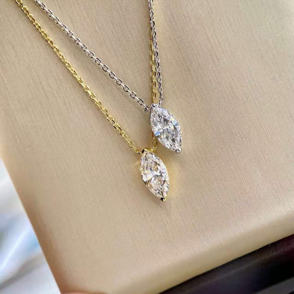 925 Sterling Silver Zircon Pendant Necklace