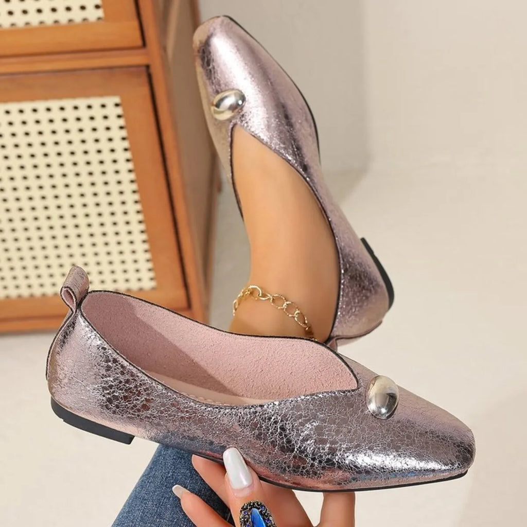 Square Toe Flats Slip-Ons