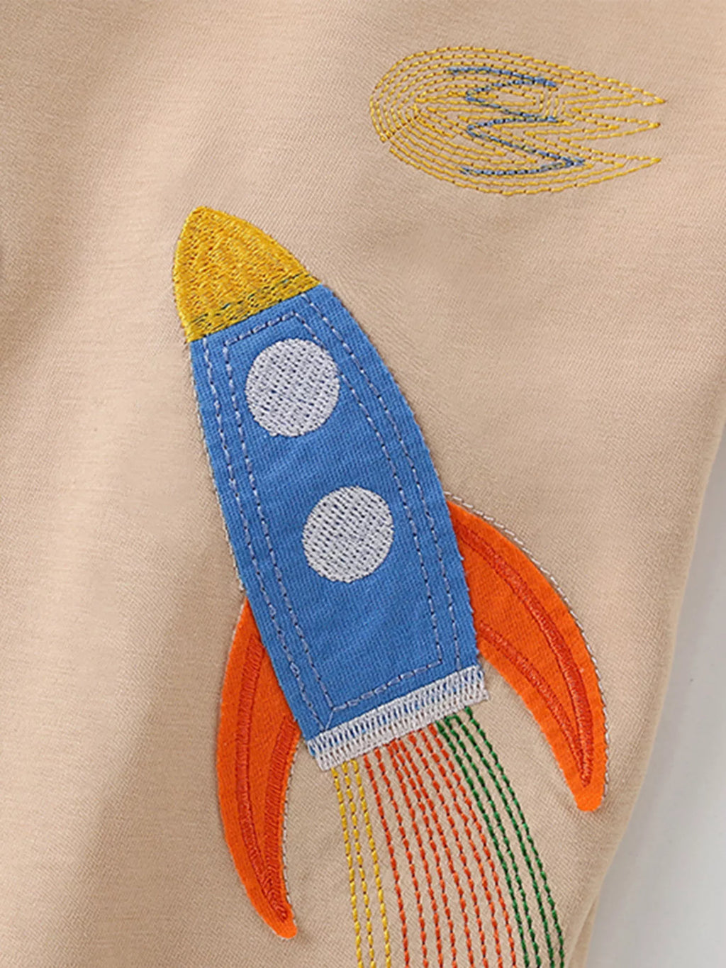 Children's Space Adventure Embroidered T-Shirt