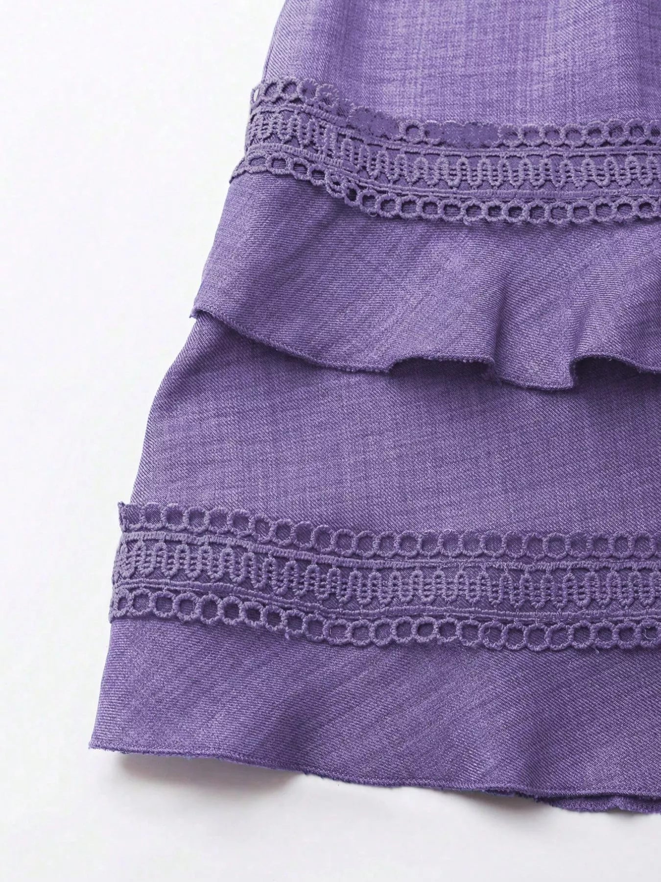 Lace Detail V-Neck Mini Dress