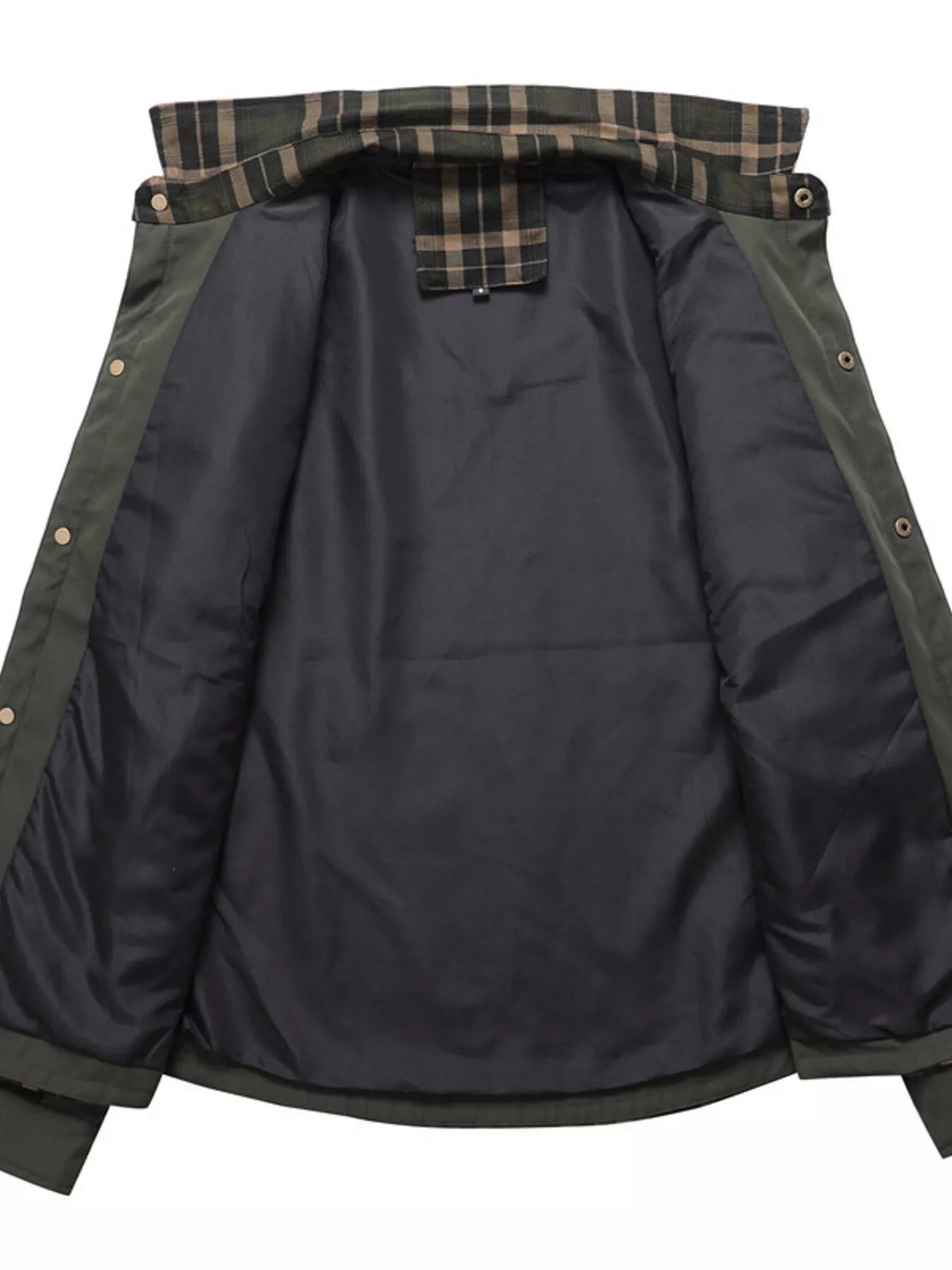 Men's Full Size Button Up Long Sleeve Plaid Shirt Plus Size