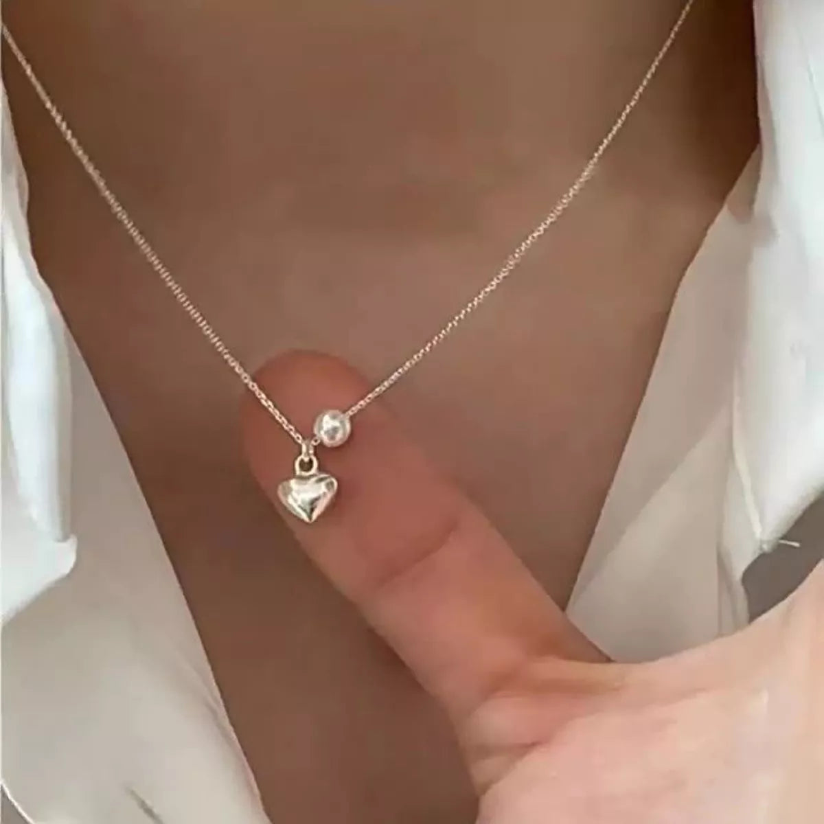 925 Sterling Silver Heart Necklace