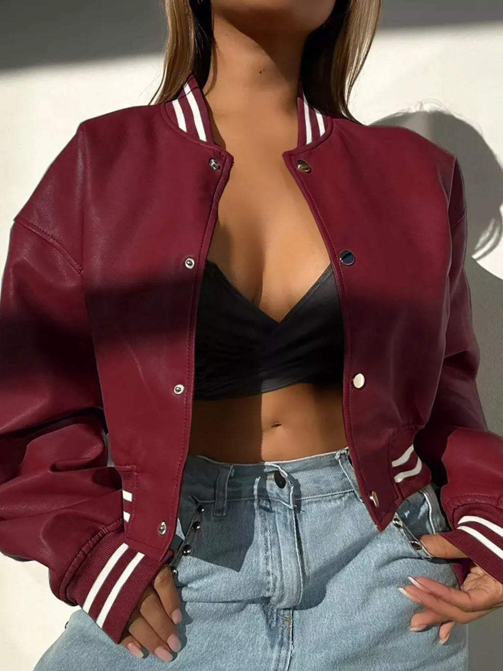 Snap Down Long Sleeve Jacket