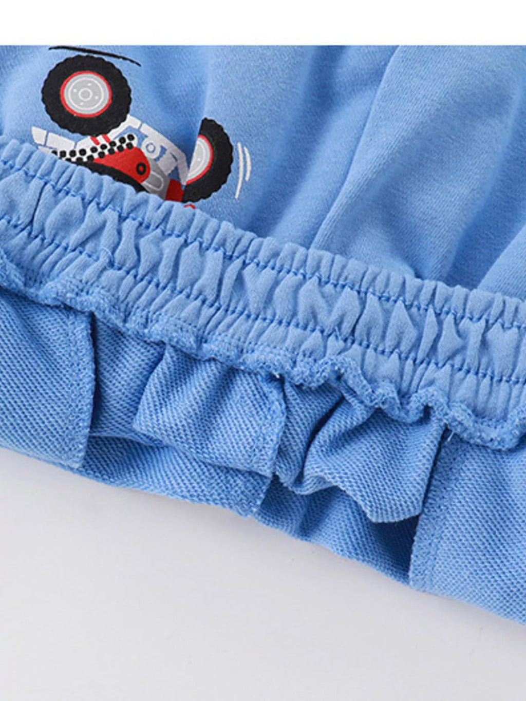 Children's Cartoon ATV Print Tee and Shorts Set