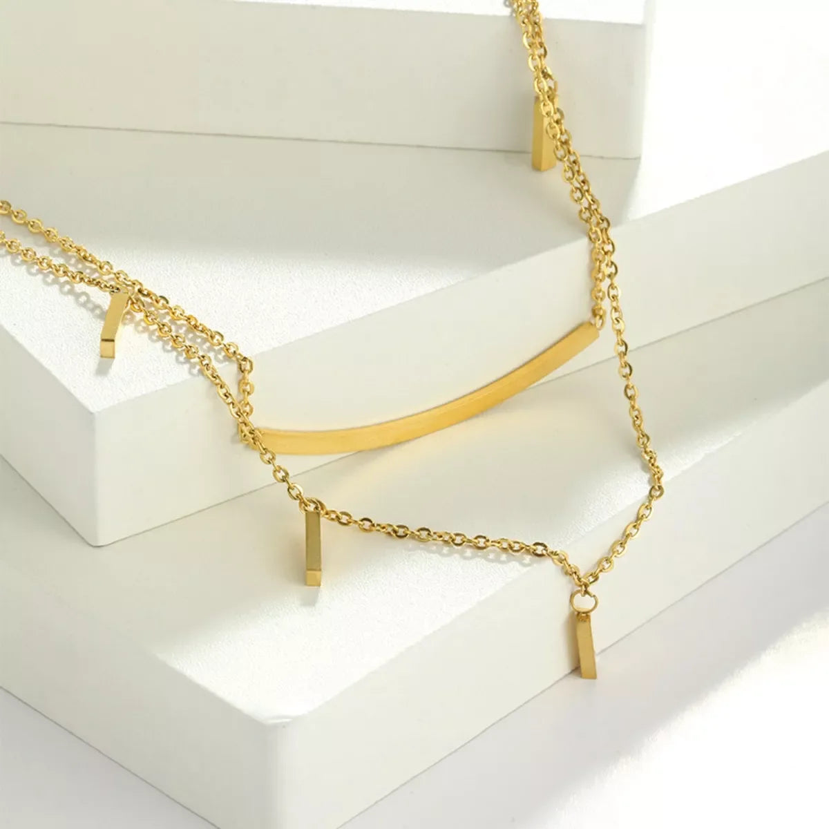 18K Gold-Plated Double Layered Necklace