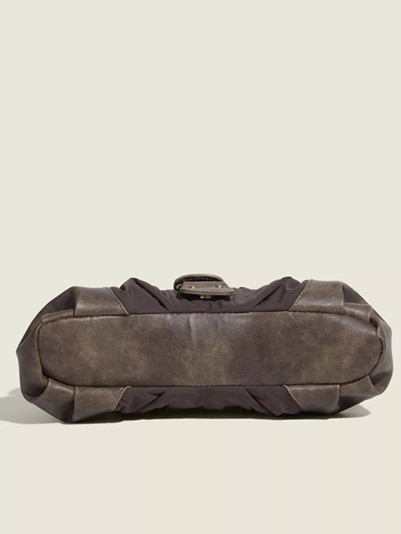 Vintage Buckle Accent Shoulder Bag
