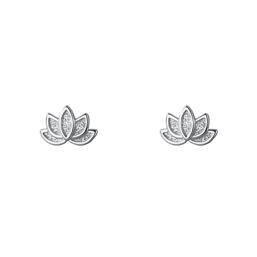 Lotus Flower Stud Earrings