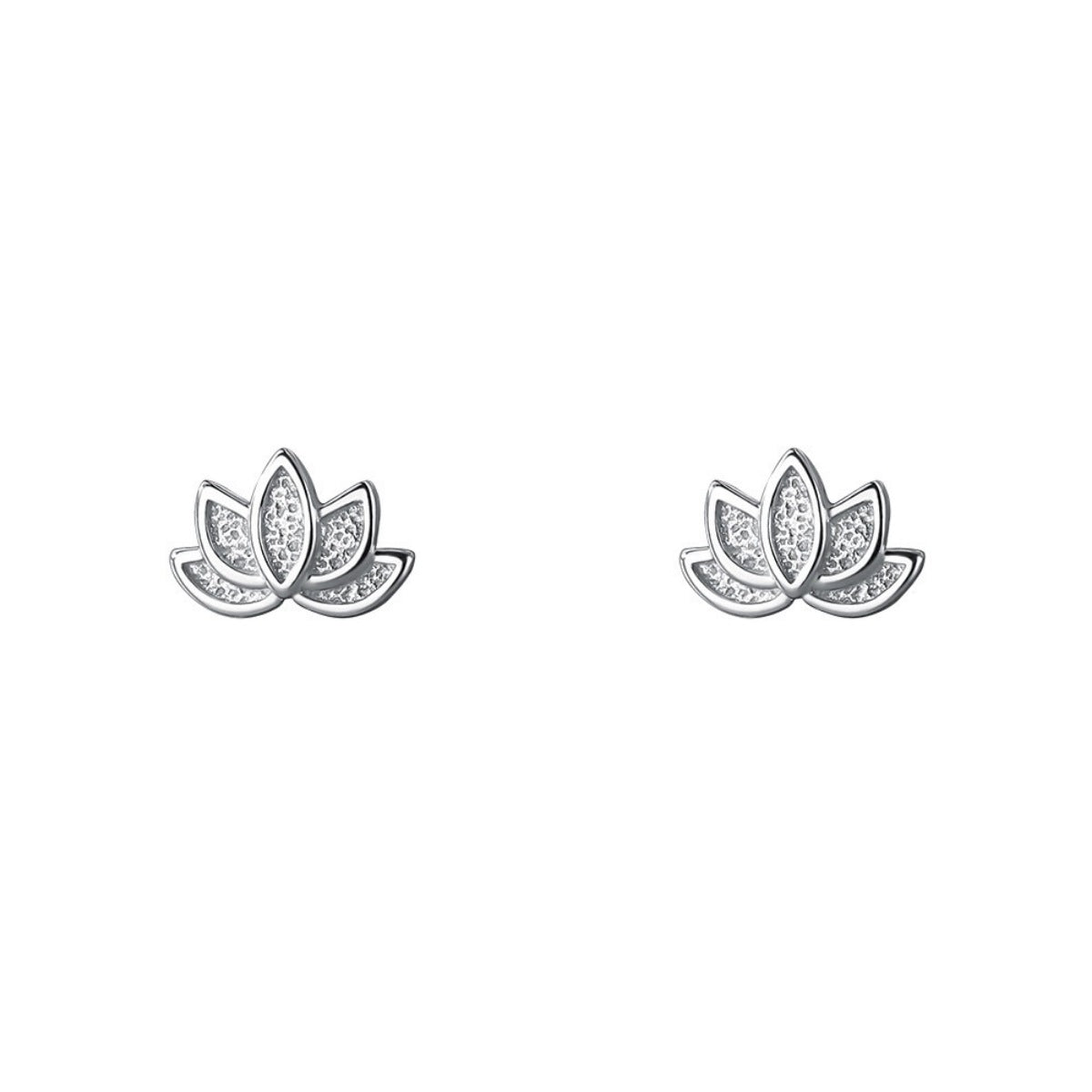 Lotus Flower Stud Earrings