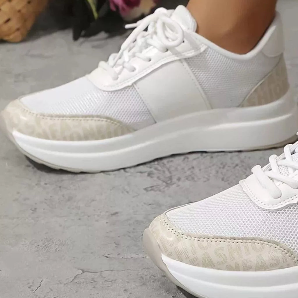 Round Toe Lace Up Sneakers