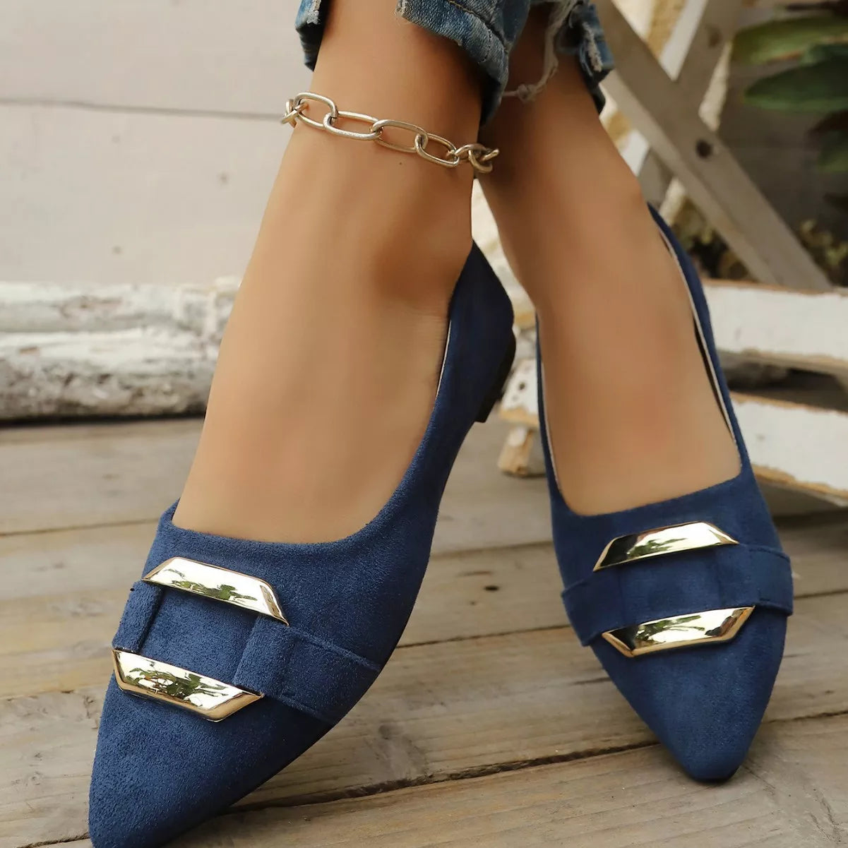 Point Toe Flats Slip-Ons