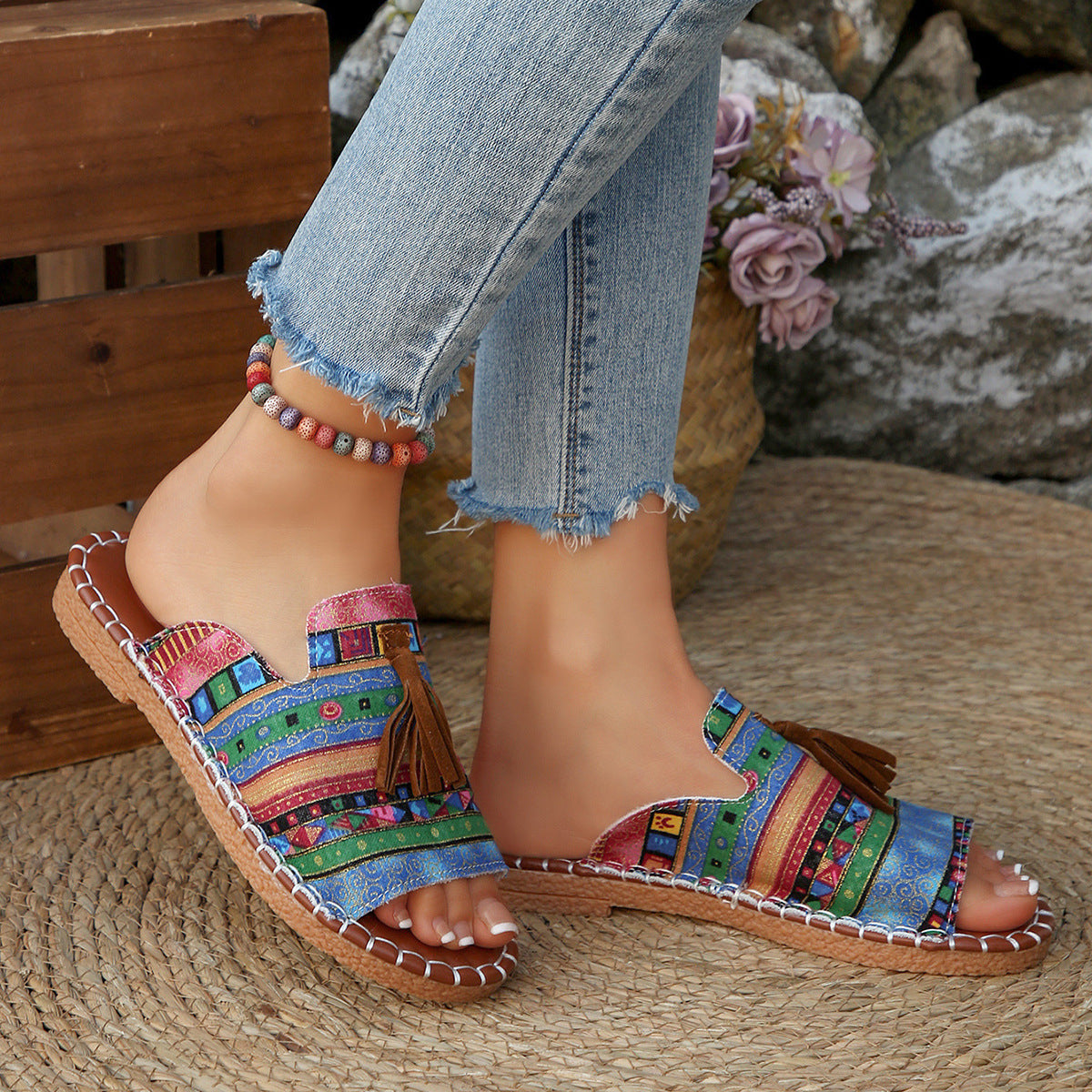 Tassel Open Toe Sandals