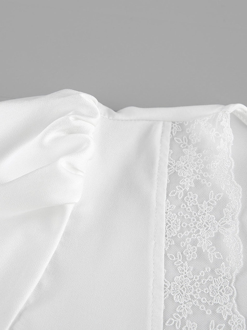 Lace Trimmed Top and Skirt Two-Piece Set