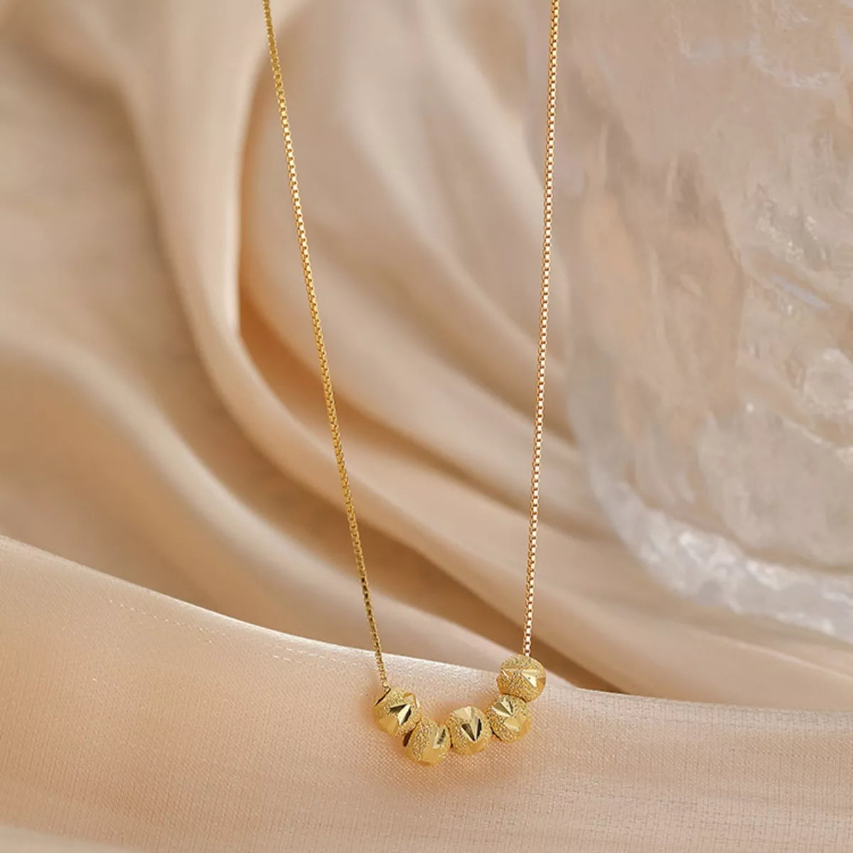 925 Sterling Silver Beaded Necklace