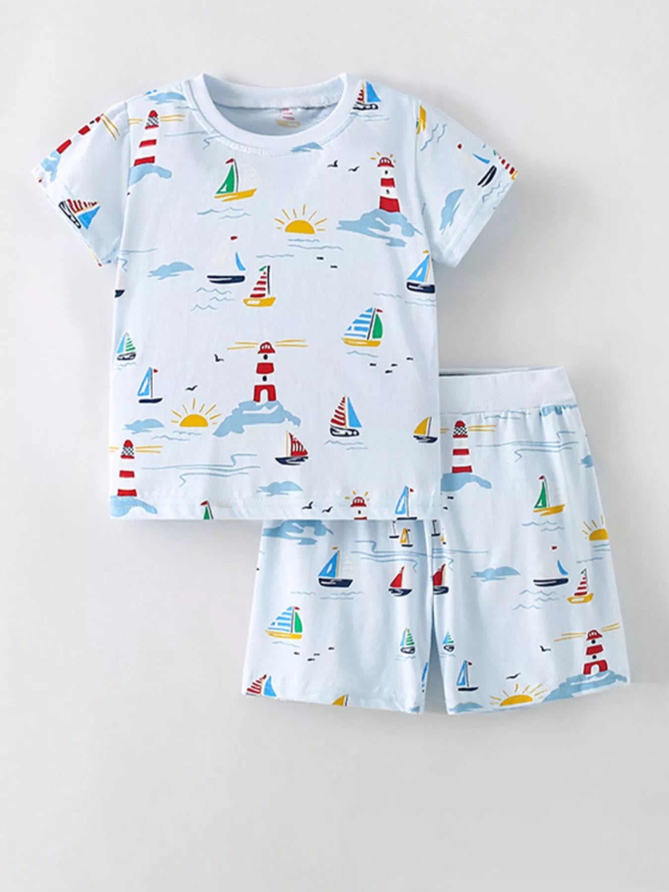 Children's Nautical Print T-Shirt and Shorts Set