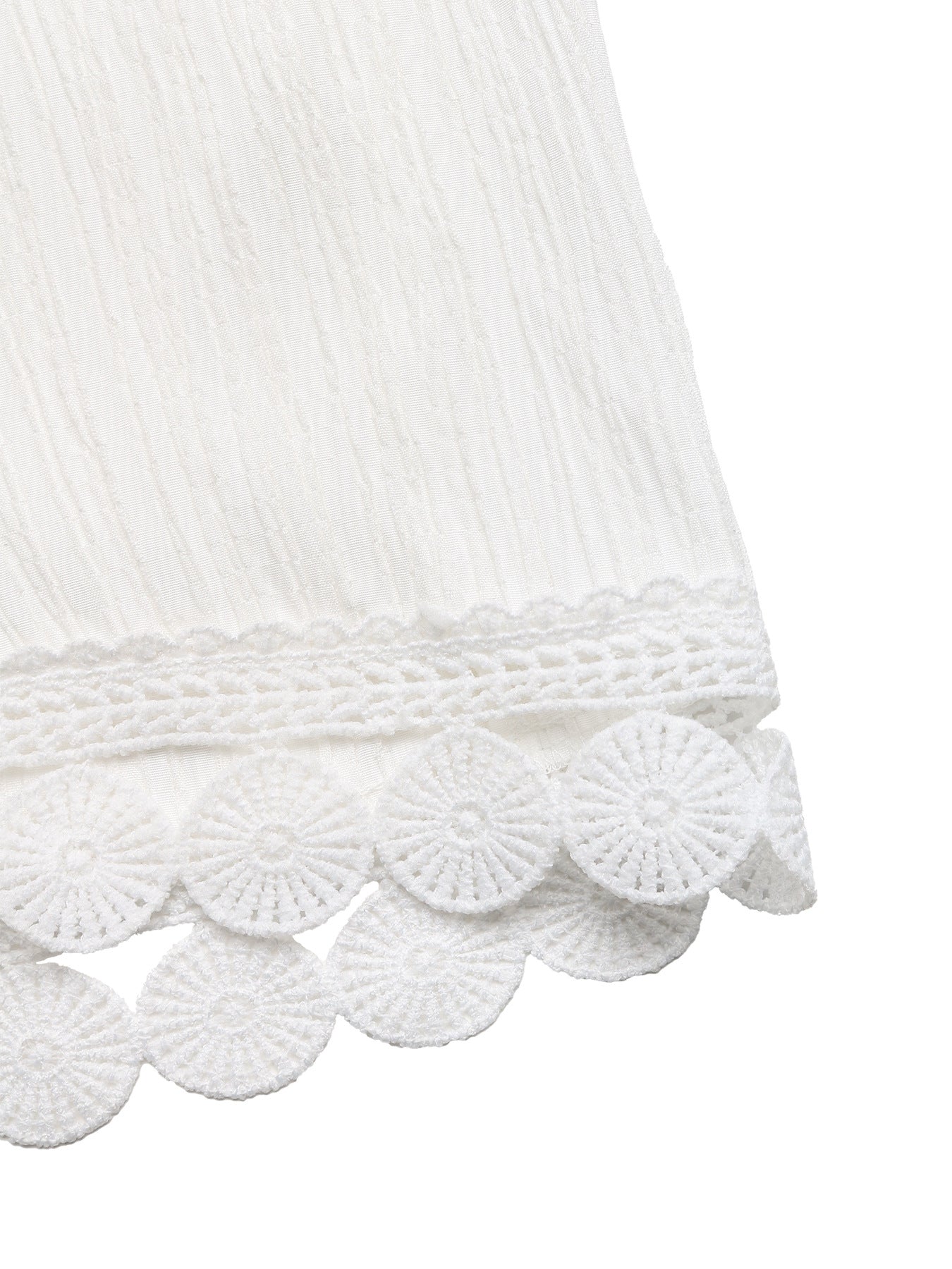 Lace Trim Wide Leg Pants