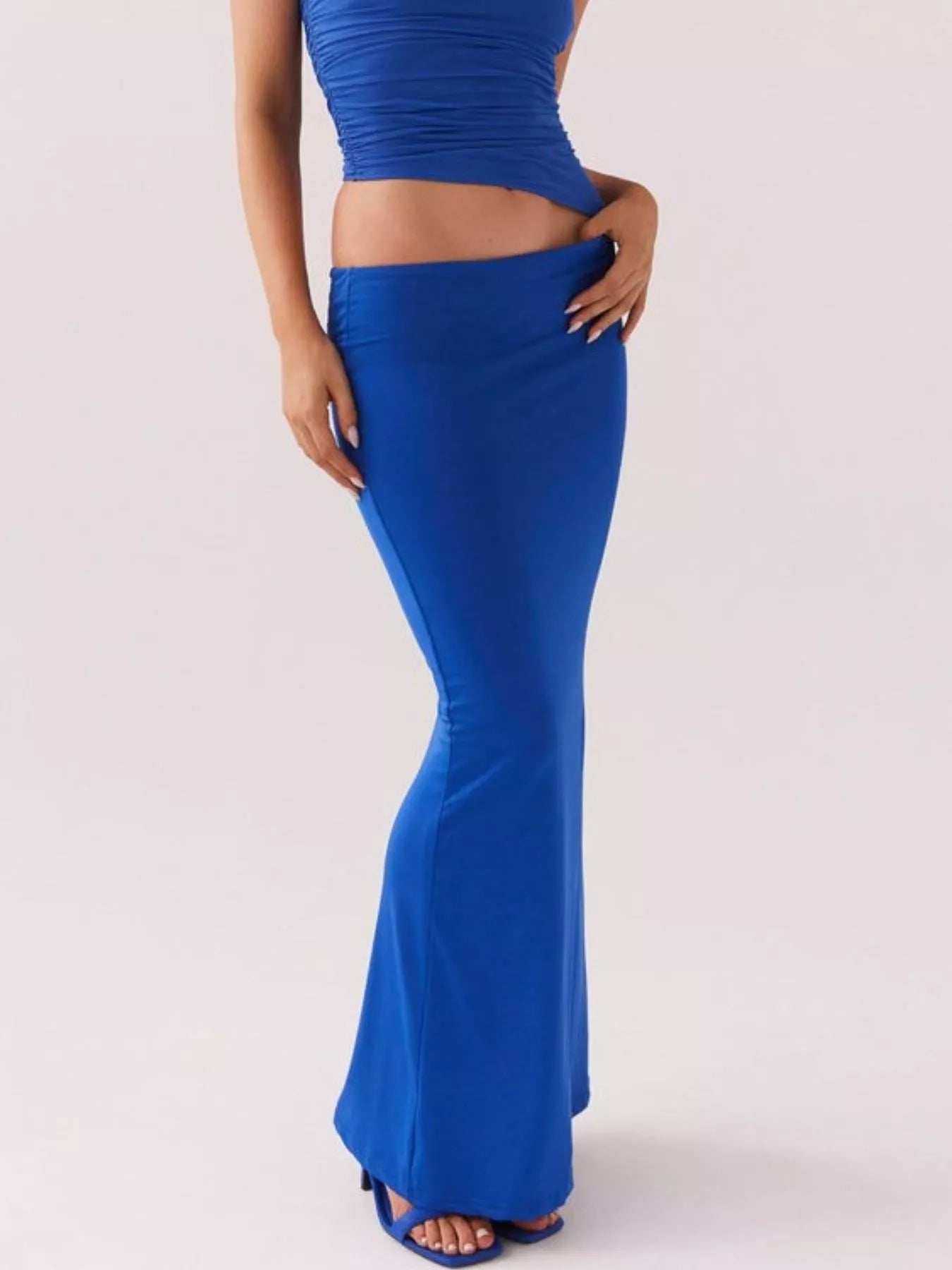 Full Size One-Shoulder Top and Maxi Skirt Set Plus Size
