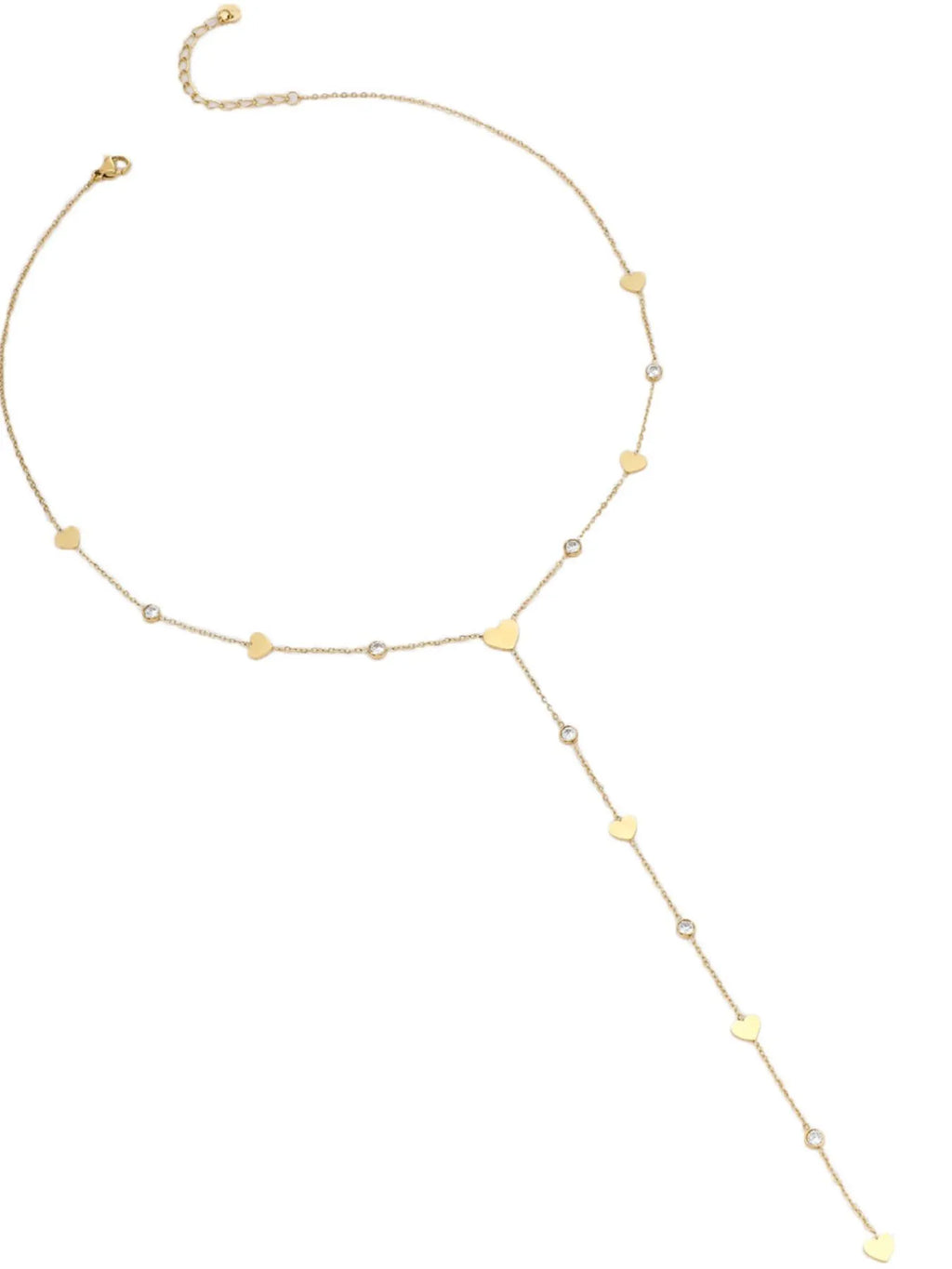 18K Gold-Plated Heart Zircon Necklace