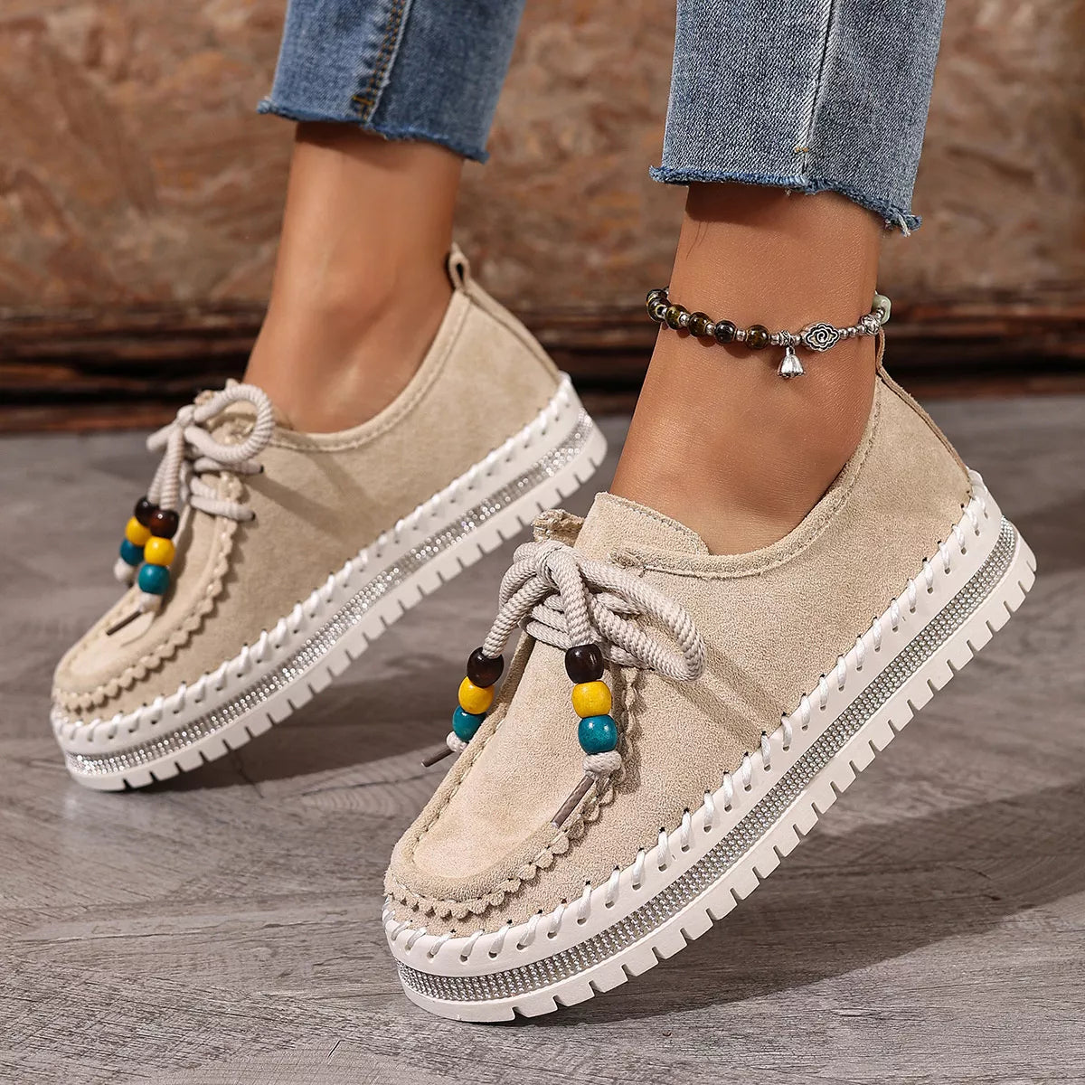 Round Toe Platform Loafers
