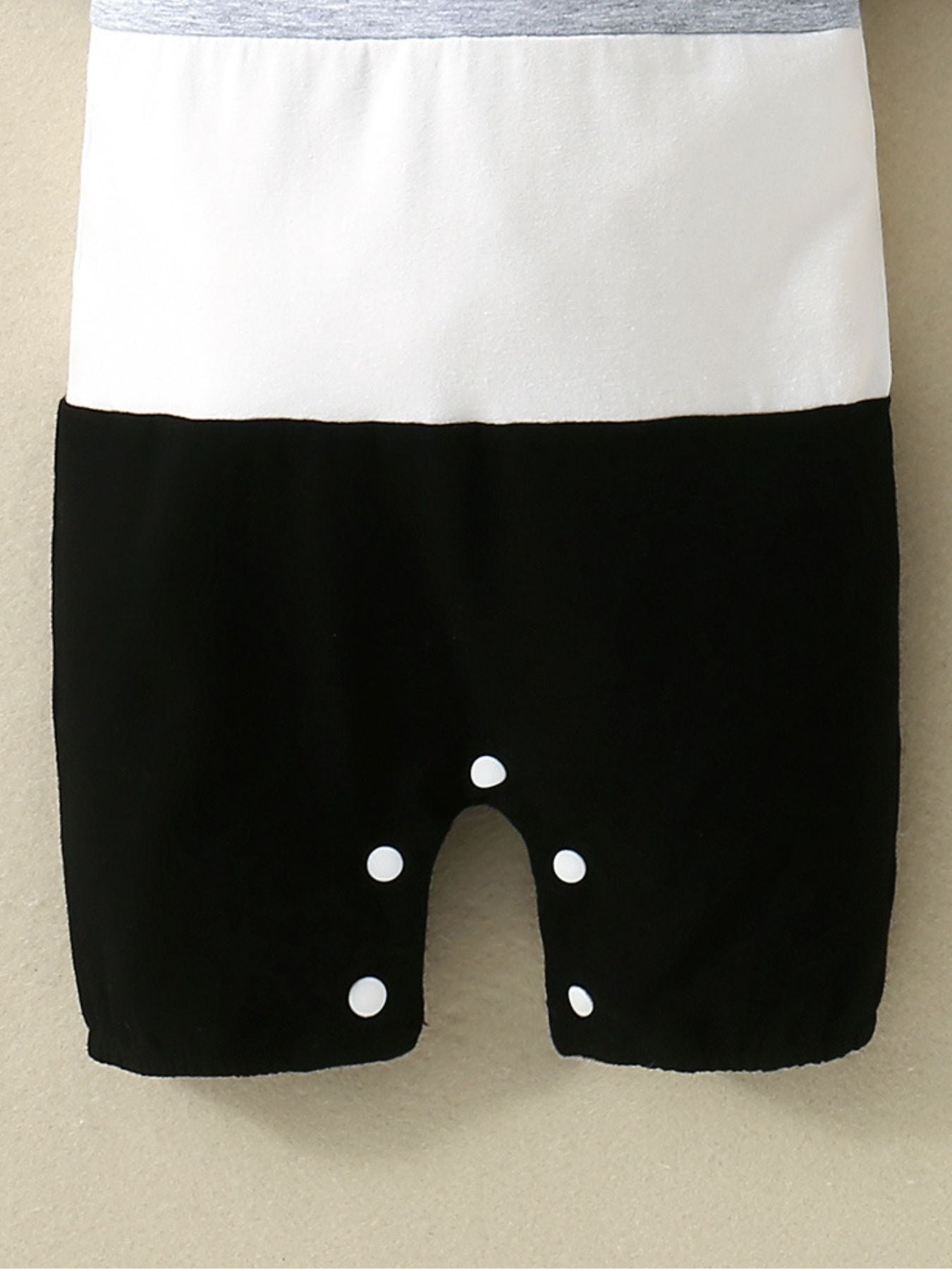 Children's Color Block Polo Collar Short Sleeve One-Piece