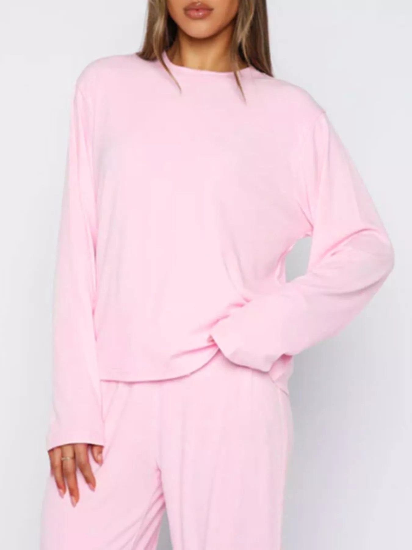 Relaxed Fit Long Sleeve Top and Pants Set