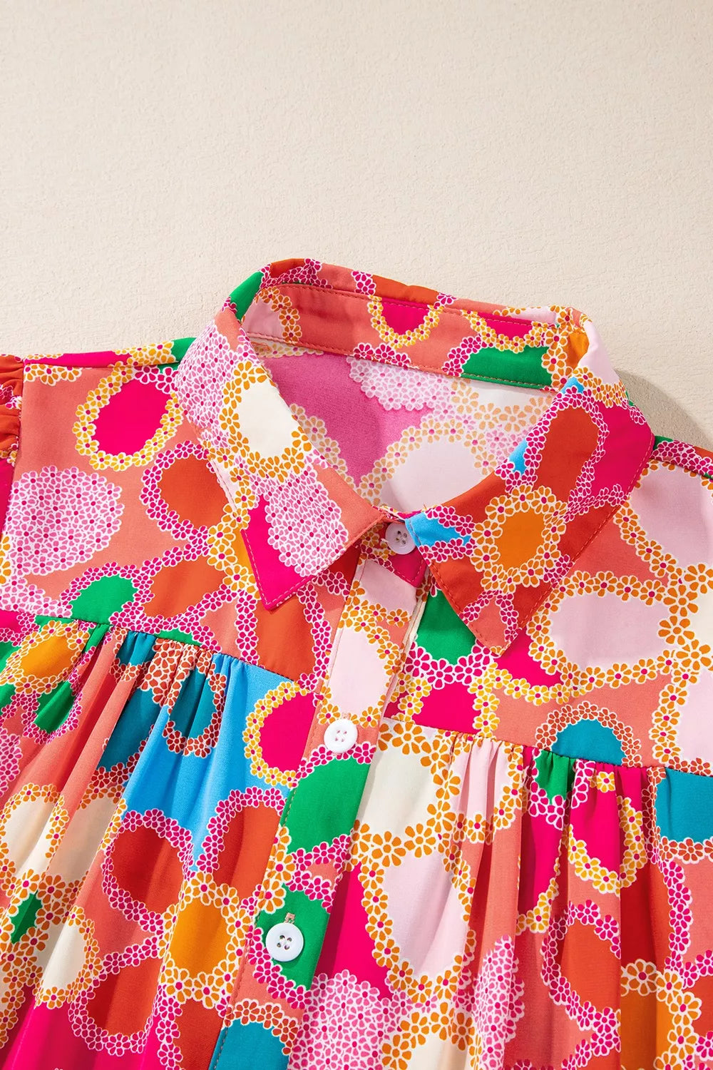 Vibrant Floral Print Long Sleeve Shirt