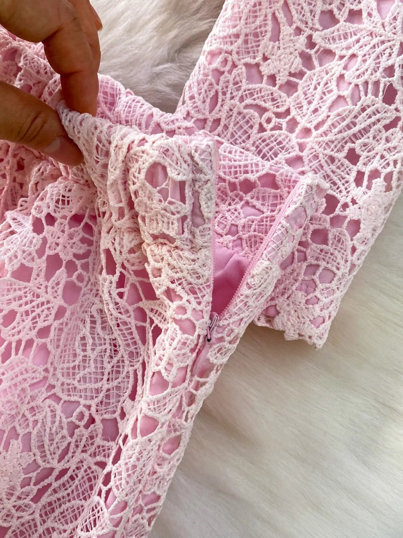 Lace Button Up Top and Skirt Set