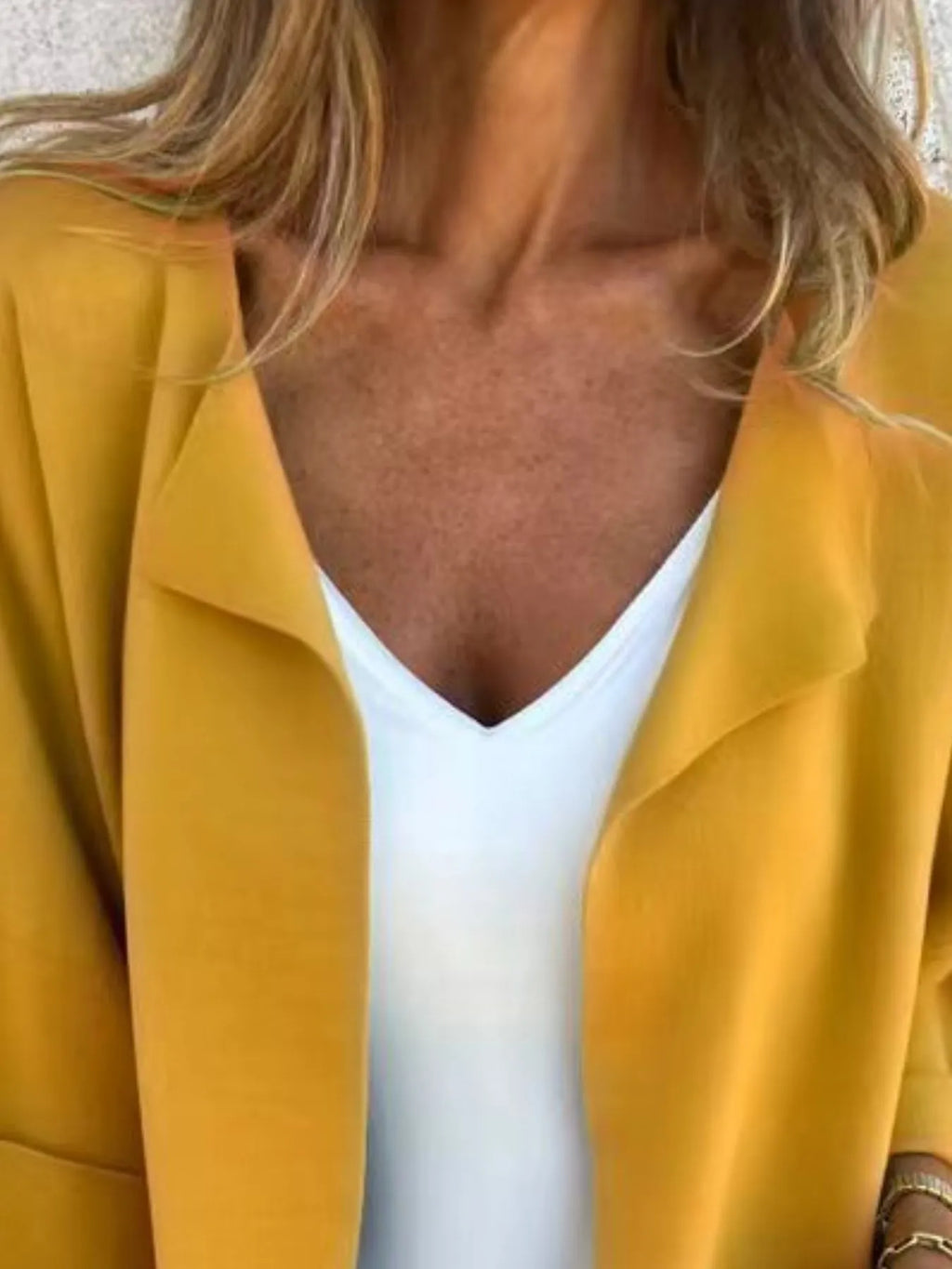 Full Size Open Front 3/4 Sleeve Cardigan Plus Size