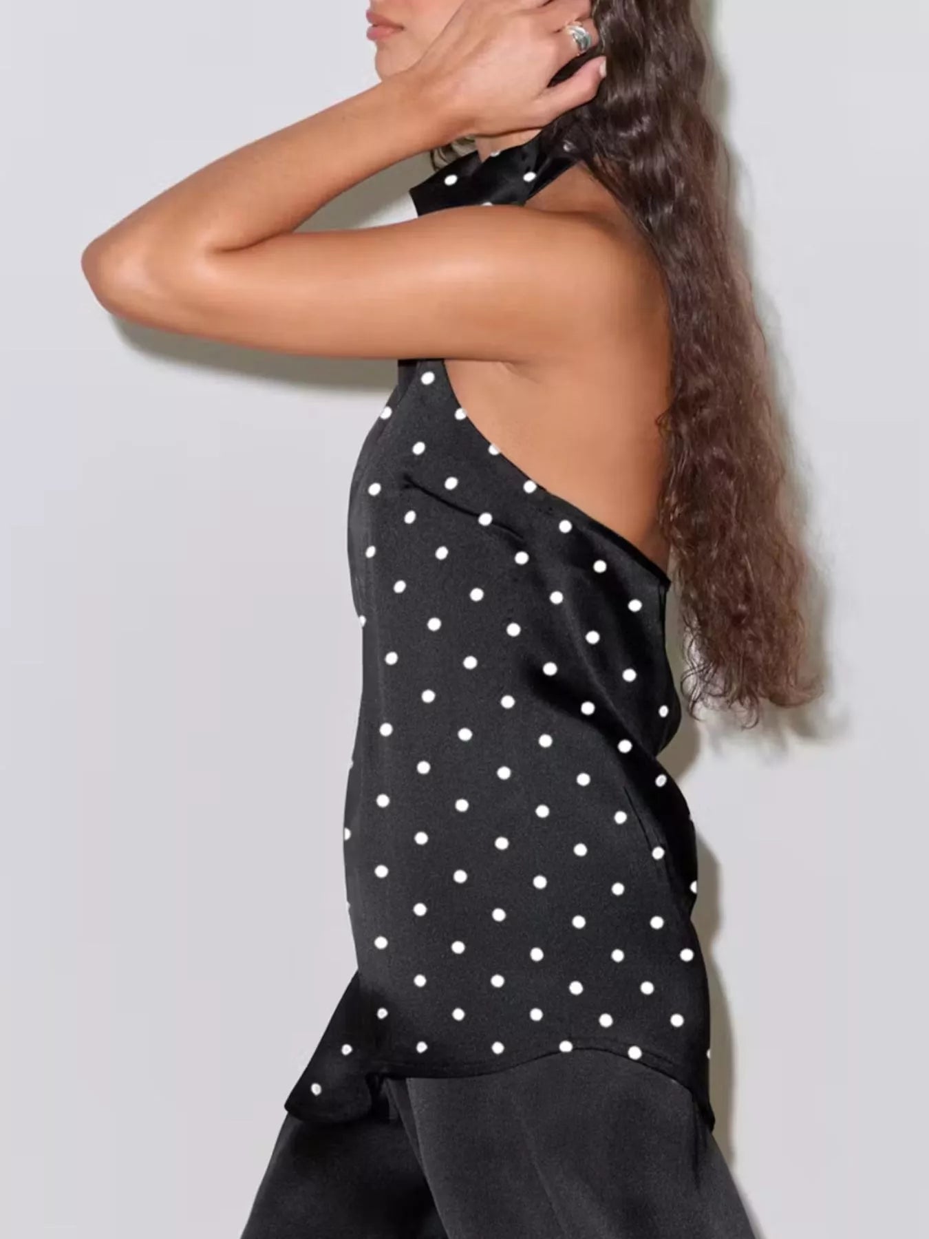 Polka Dot Halter Neck Top