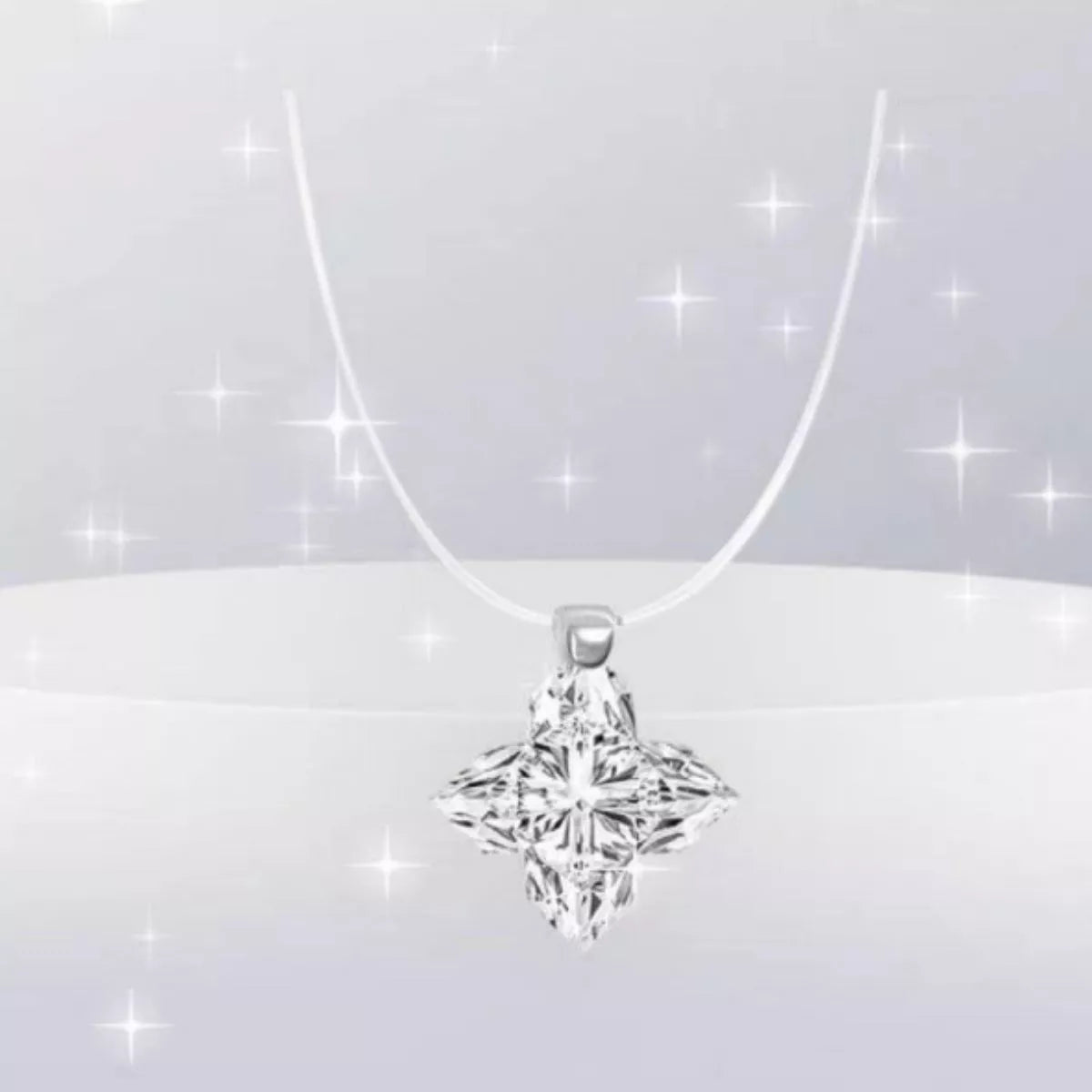 2 Carat 925 Sterling Silver Moissanite Star Pendant Necklace