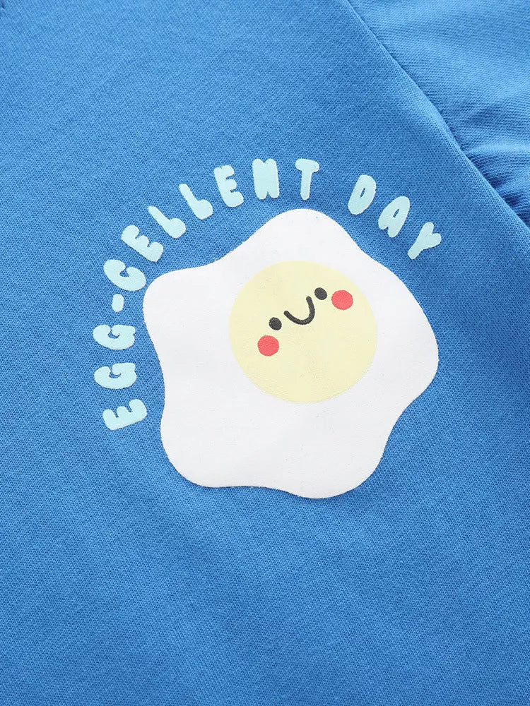 Children's Sunny Egg Graphic Tee and Shorts Set